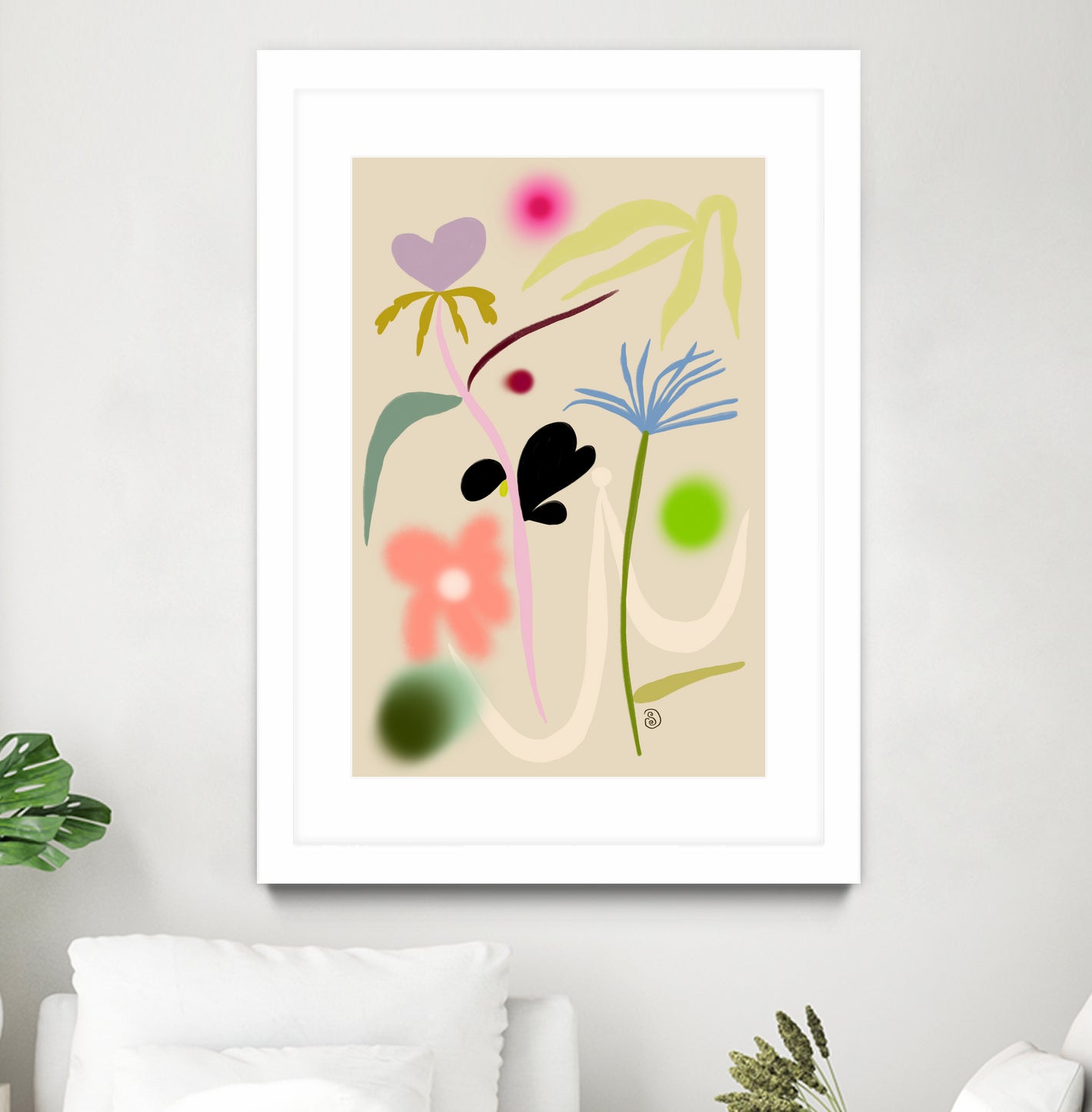 QUIET FLOWERS DANCE by Sandra Poliakov on GIANT ART - flowers and plants drawing