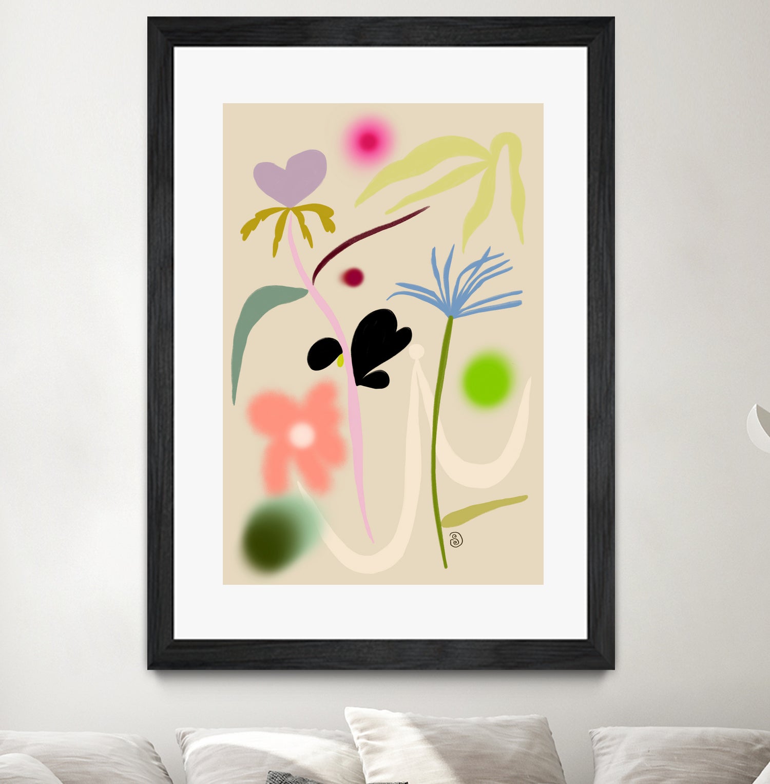 QUIET FLOWERS DANCE by Sandra Poliakov on GIANT ART - flowers and plants drawing