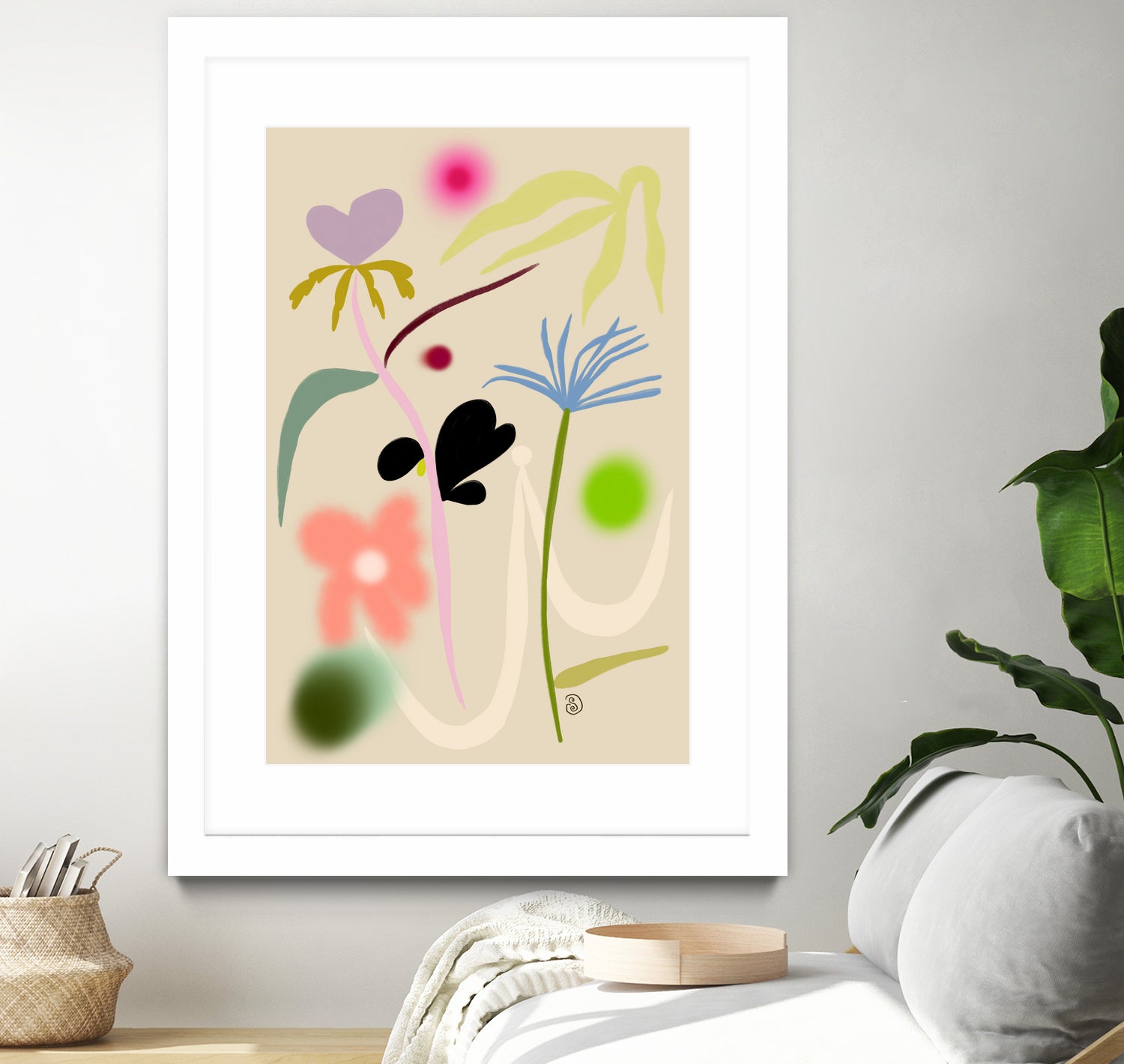 QUIET FLOWERS DANCE by Sandra Poliakov on GIANT ART - flowers and plants drawing