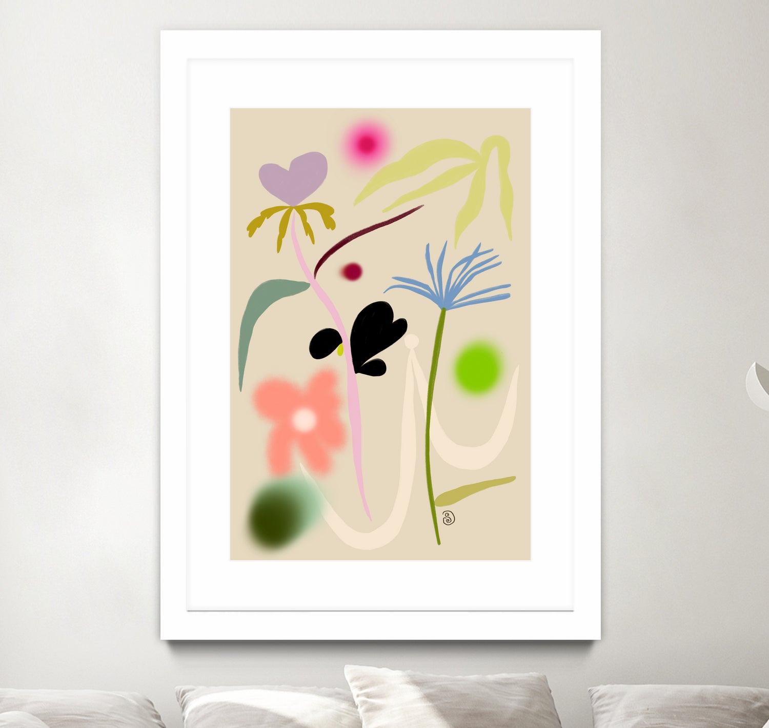 QUIET FLOWERS DANCE by Sandra Poliakov on GIANT ART - flowers and plants drawing