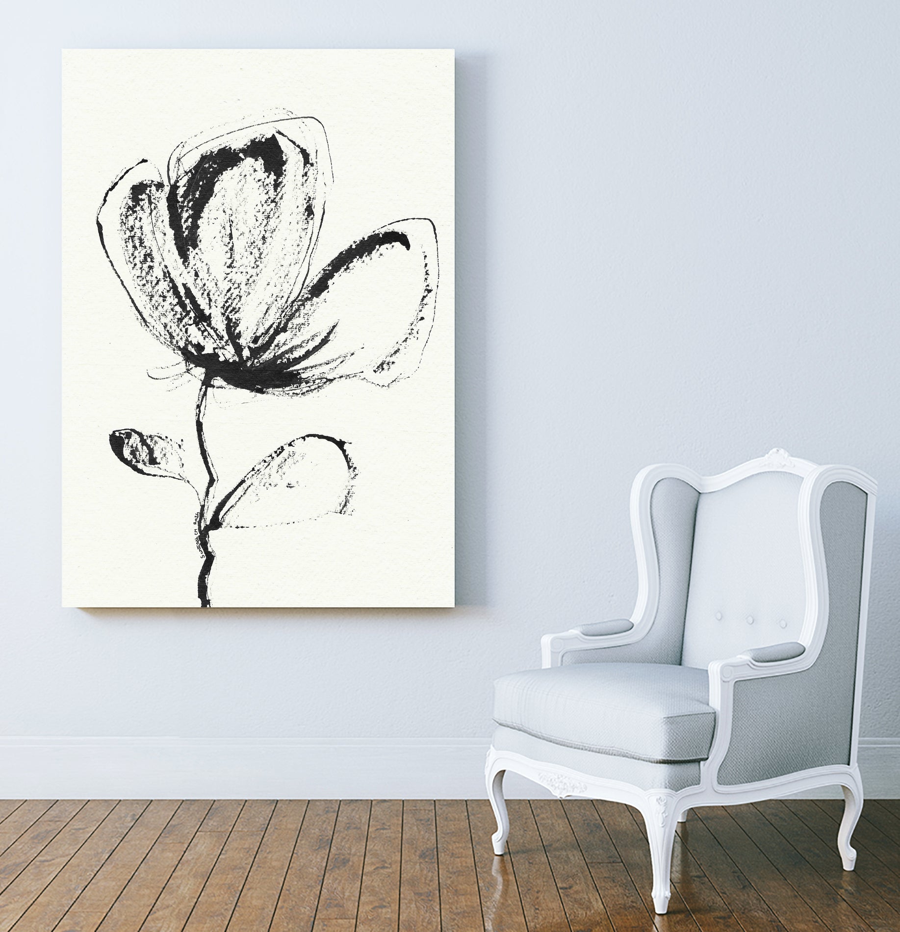 Petal Sketch Essence by Santhosh ch on GIANT ART - flowers and plants minimalist flower illustration