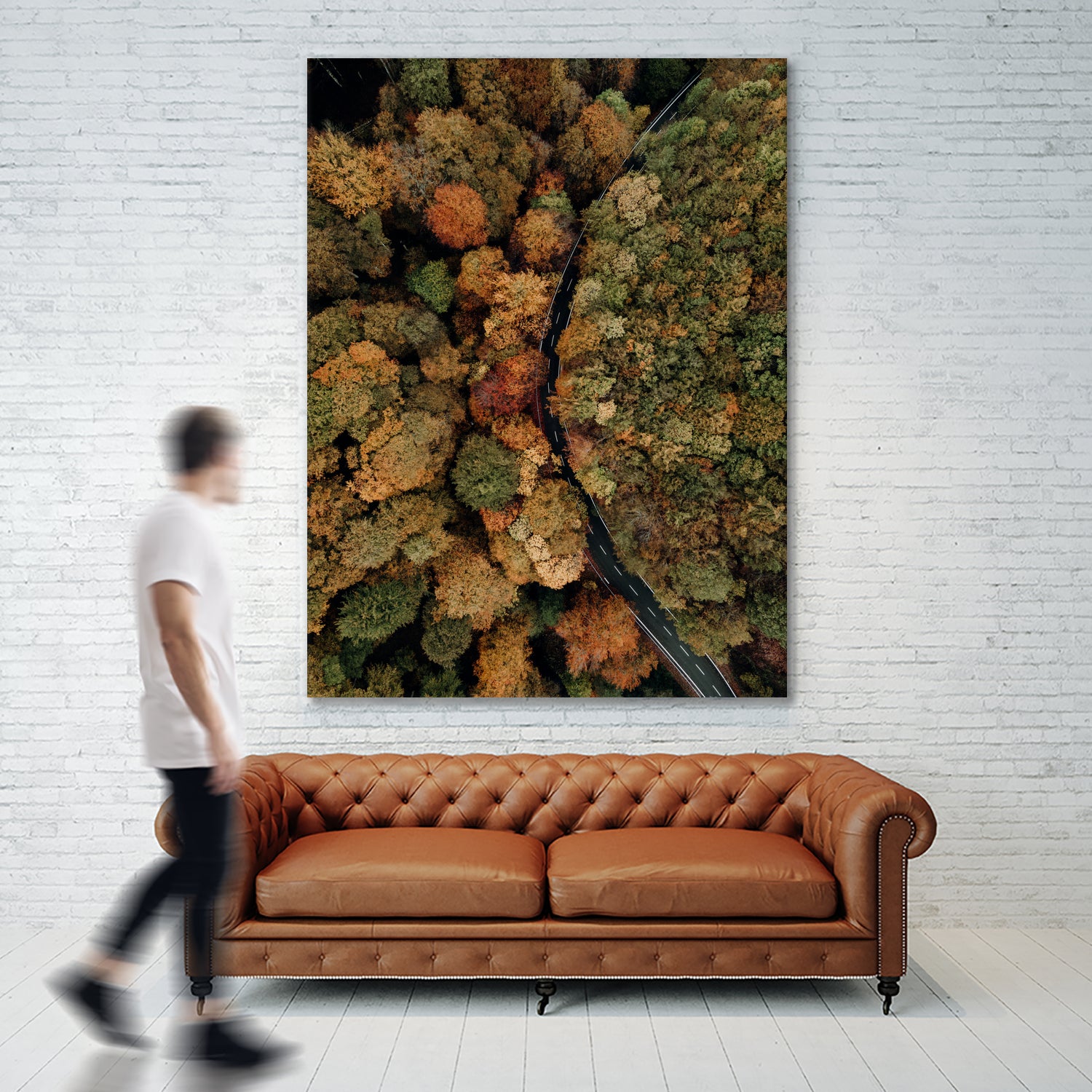 Autumn's Winding Path by Javier Pardina on GIANT ART - forest landscape  forest