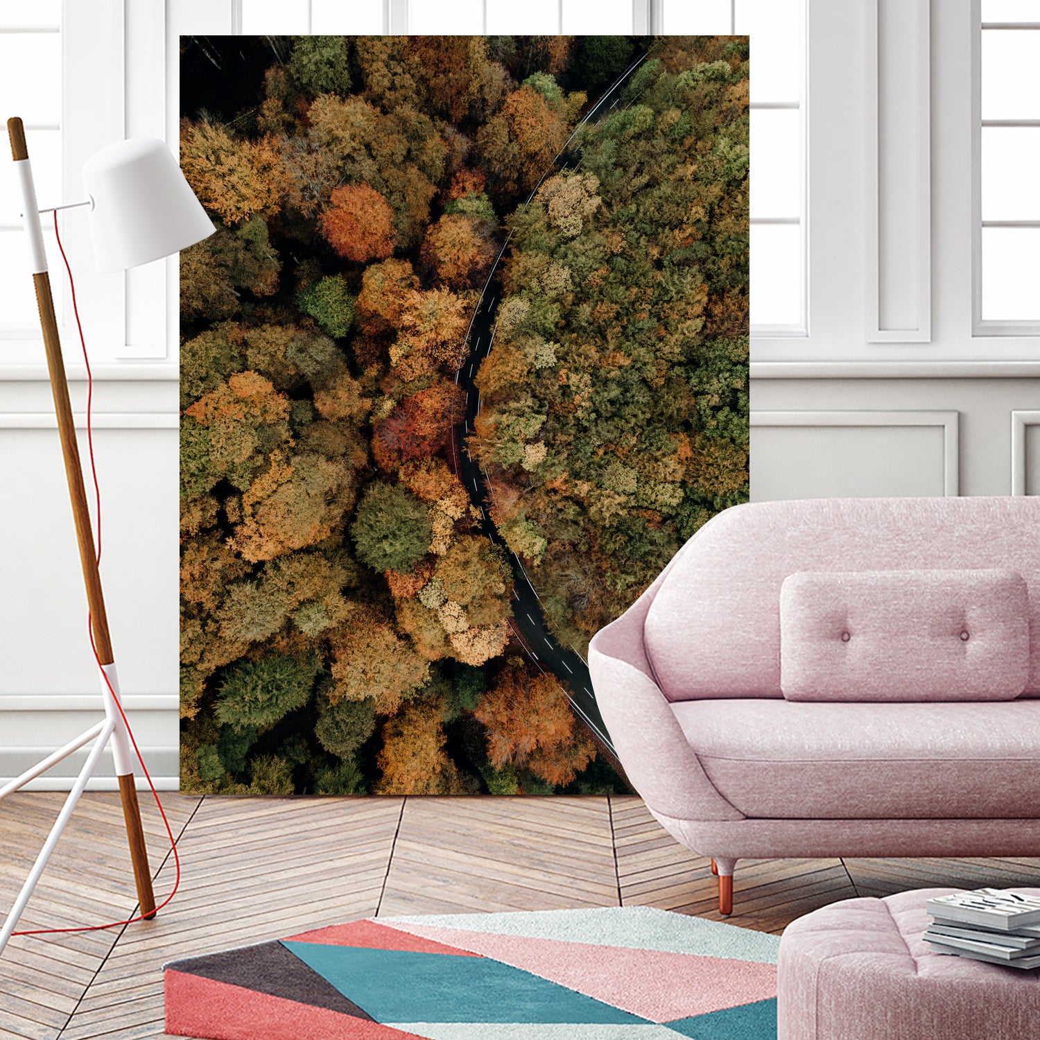 Autumn's Winding Path by Javier Pardina on GIANT ART - forest landscape  forest