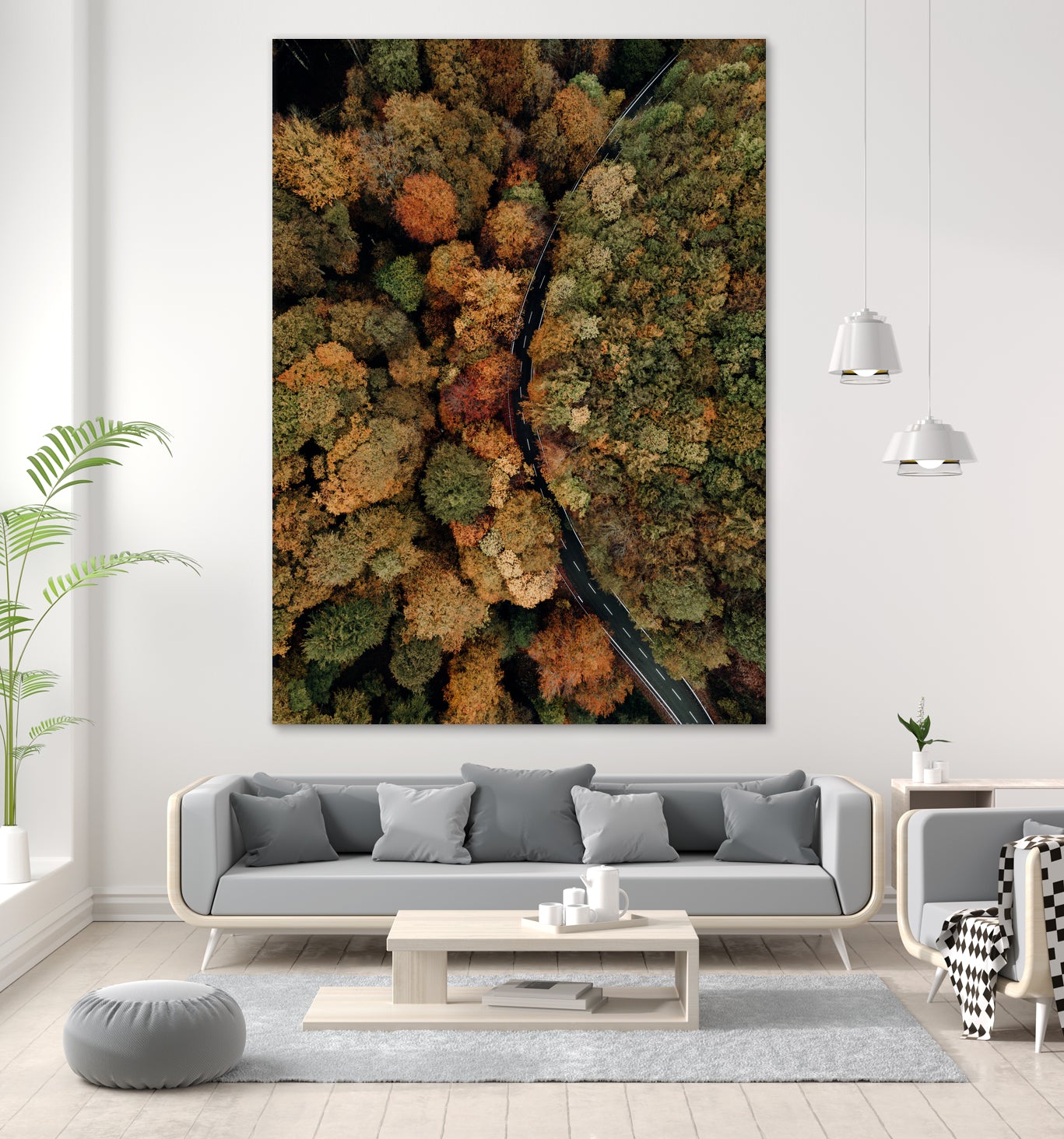 Autumn's Winding Path by Javier Pardina on GIANT ART - forest landscape  forest