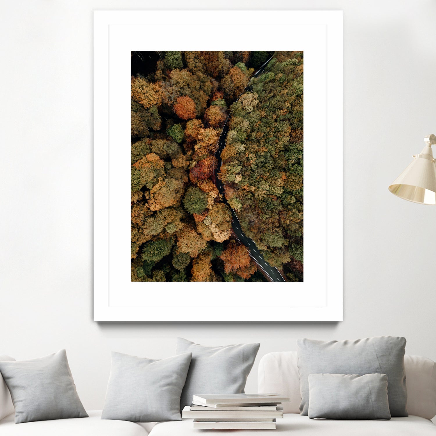 Autumn's Winding Path by Javier Pardina on GIANT ART - forest landscape  forest