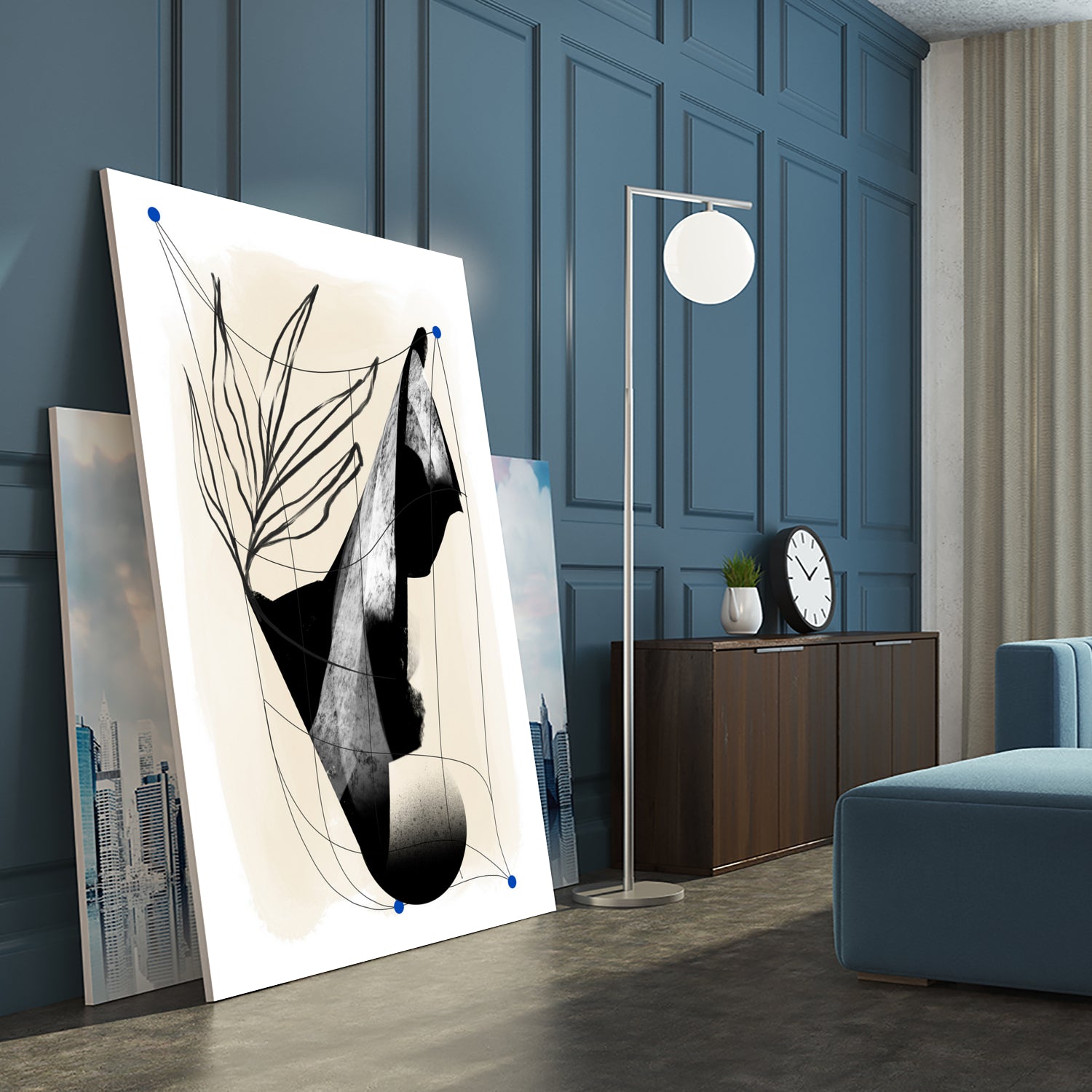 Which Came First by Jilli Darling  on GIANT ART - abstract abstract, bold, white, grey, gray, calm, painting, print,  wallart,  wall art,  energetic, colourful, graphic print, illustration, soft, brush strokes, cute, prints, home decor, beige, black, drawing