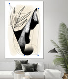 Which Came First by Jilli Darling  on GIANT ART - abstract abstract, bold, white, grey, gray, calm, painting, print,  wallart,  wall art,  energetic, colourful, graphic print, illustration, soft, brush strokes, cute, prints, home decor, beige, black, drawing