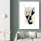 Which Came First by Jilli Darling  on GIANT ART - abstract abstract, bold, white, grey, gray, calm, painting, print,  wallart,  wall art,  energetic, colourful, graphic print, illustration, soft, brush strokes, cute, prints, home decor, beige, black, drawing