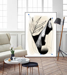 Which Came First by Jilli Darling  on GIANT ART - abstract abstract, bold, white, grey, gray, calm, painting, print,  wallart,  wall art,  energetic, colourful, graphic print, illustration, soft, brush strokes, cute, prints, home decor, beige, black, drawing