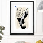 Which Came First by Jilli Darling  on GIANT ART - abstract abstract, bold, white, grey, gray, calm, painting, print,  wallart,  wall art,  energetic, colourful, graphic print, illustration, soft, brush strokes, cute, prints, home decor, beige, black, drawing