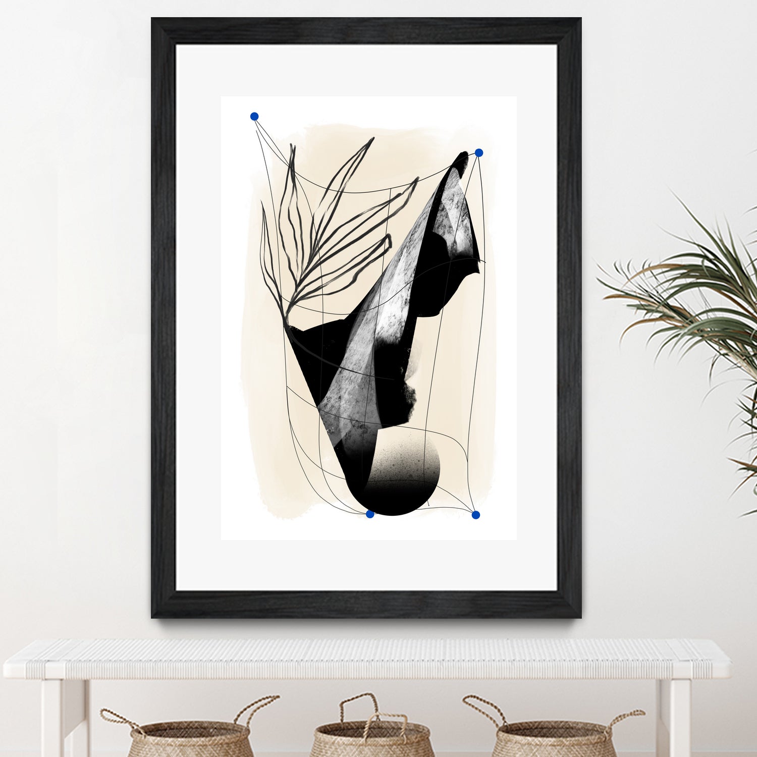 Which Came First by Jilli Darling  on GIANT ART - abstract abstract, bold, white, grey, gray, calm, painting, print,  wallart,  wall art,  energetic, colourful, graphic print, illustration, soft, brush strokes, cute, prints, home decor, beige, black, drawing