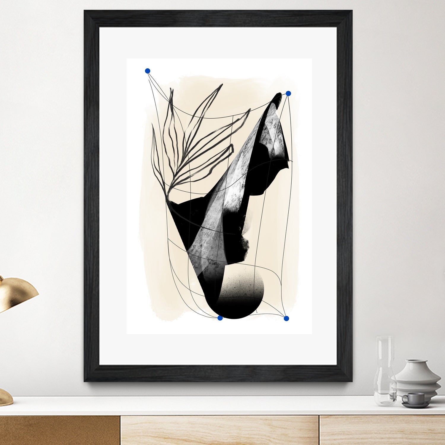 Which Came First by Jilli Darling  on GIANT ART - abstract abstract, bold, white, grey, gray, calm, painting, print,  wallart,  wall art,  energetic, colourful, graphic print, illustration, soft, brush strokes, cute, prints, home decor, beige, black, drawing