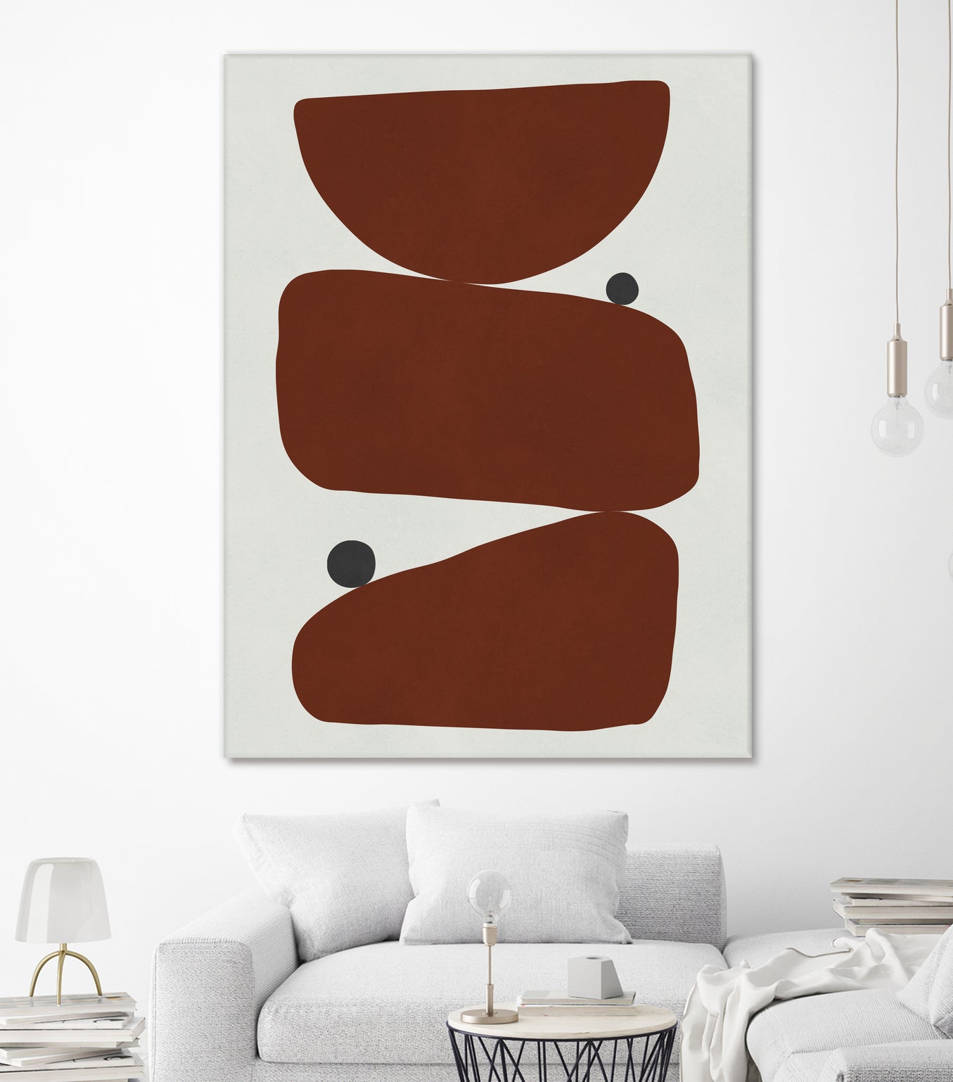 Brown expressionism  by Victor Costa on GIANT ART - red shapes burgundy 