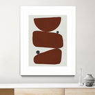 Brown expressionism  by Victor Costa on GIANT ART - red shapes burgundy 