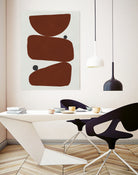 Brown expressionism  by Victor Costa on GIANT ART - red shapes burgundy 