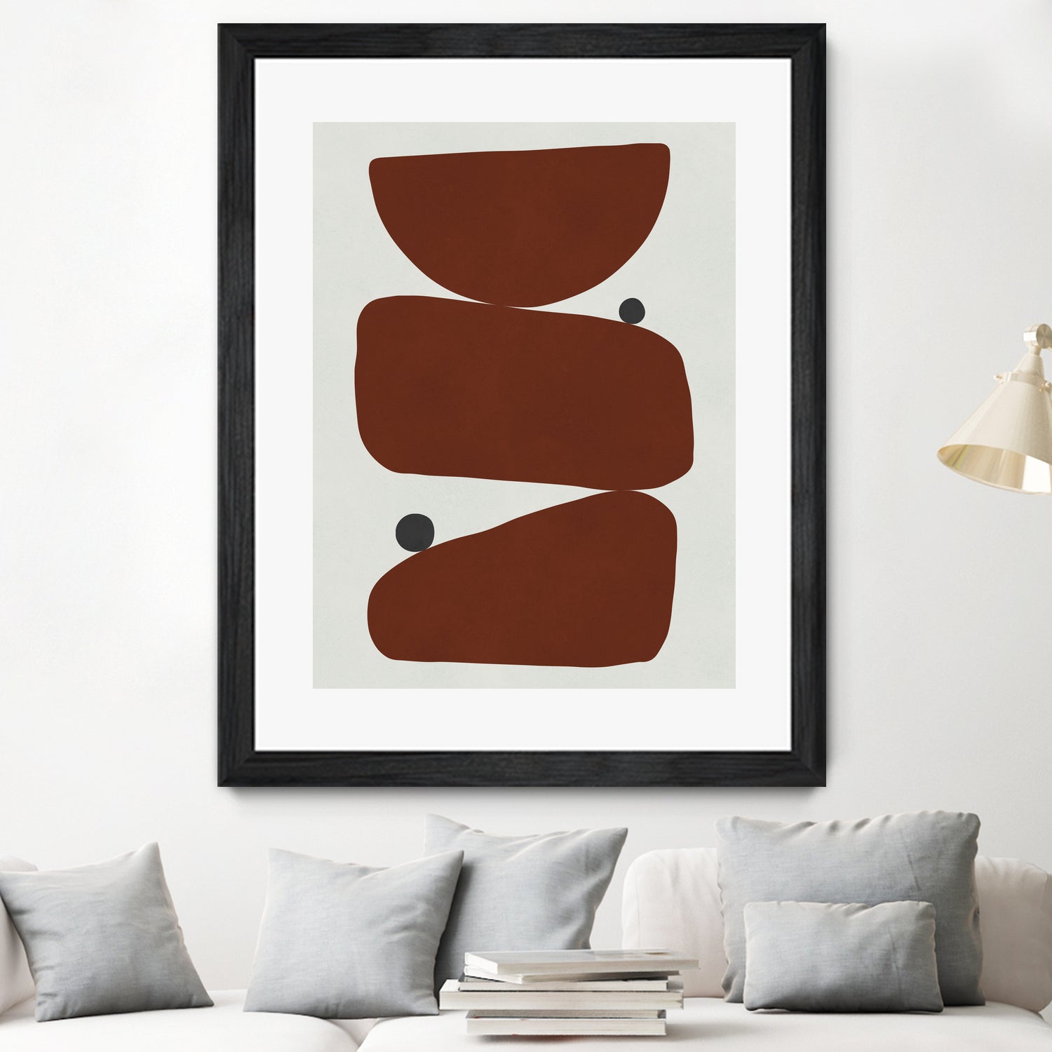 Brown expressionism  by Victor Costa on GIANT ART - red shapes burgundy 