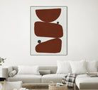 Brown expressionism  by Victor Costa on GIANT ART - red shapes burgundy 