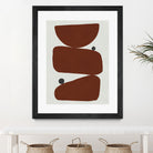 Brown expressionism  by Victor Costa on GIANT ART - red shapes burgundy 