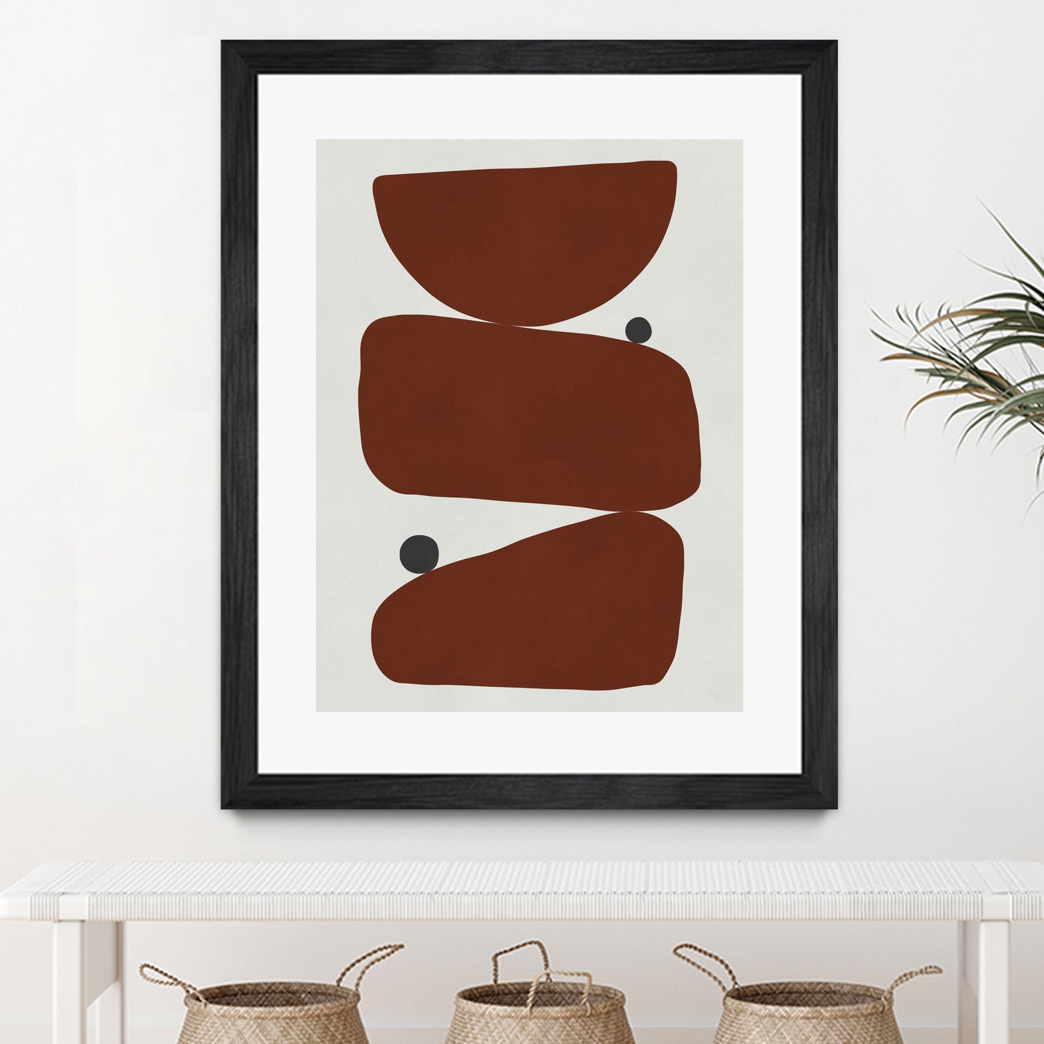 Brown expressionism  by Victor Costa on GIANT ART - red shapes burgundy 