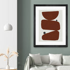 Brown expressionism  by Victor Costa on GIANT ART - red shapes burgundy 