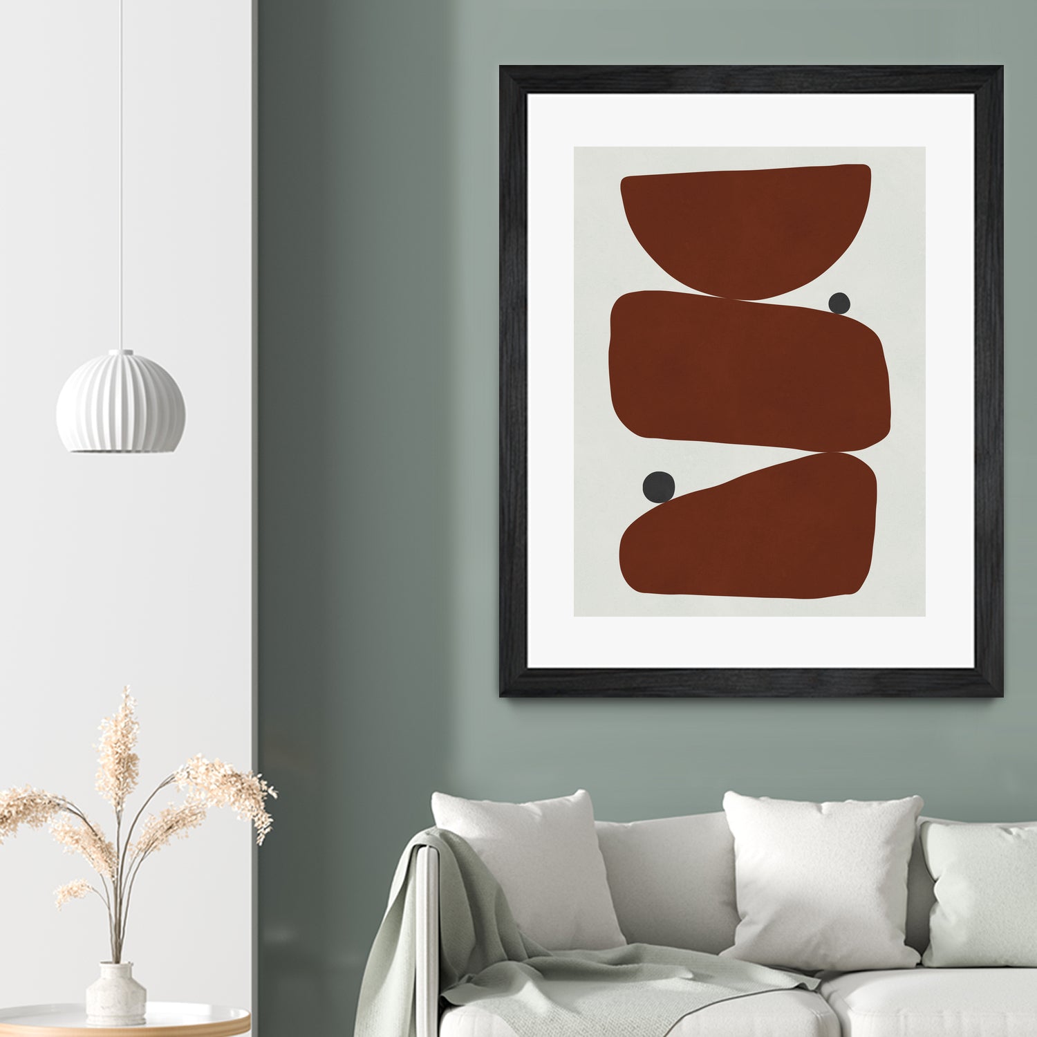 Brown expressionism  by Victor Costa on GIANT ART - red shapes burgundy 