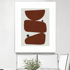 Brown expressionism  by Victor Costa on GIANT ART - red shapes burgundy 