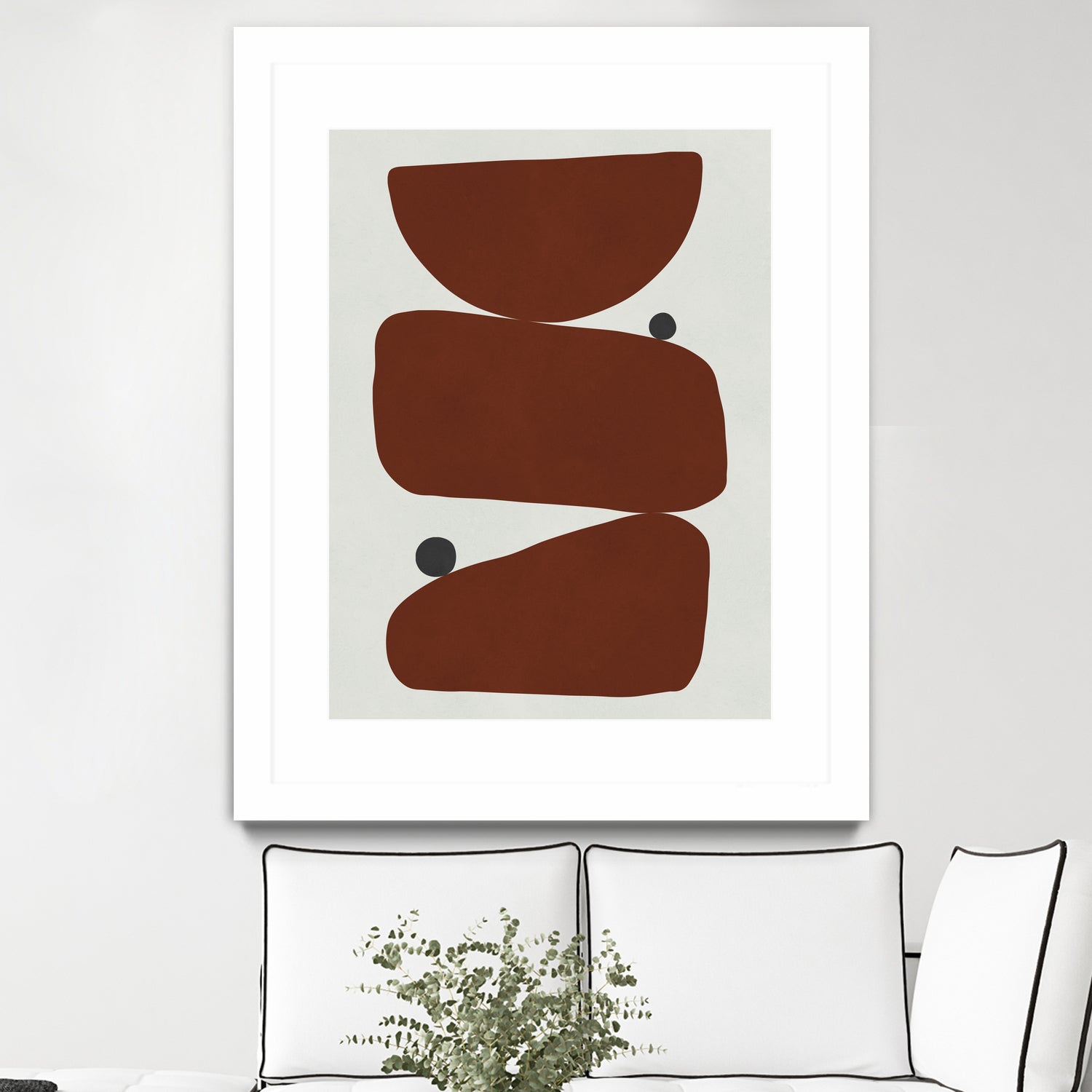 Brown expressionism  by Victor Costa on GIANT ART - red shapes burgundy 