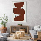 Brown expressionism  by Victor Costa on GIANT ART - red shapes burgundy 