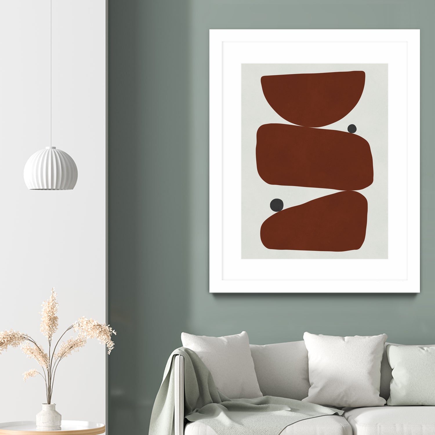 Brown expressionism  by Victor Costa on GIANT ART - red shapes burgundy 