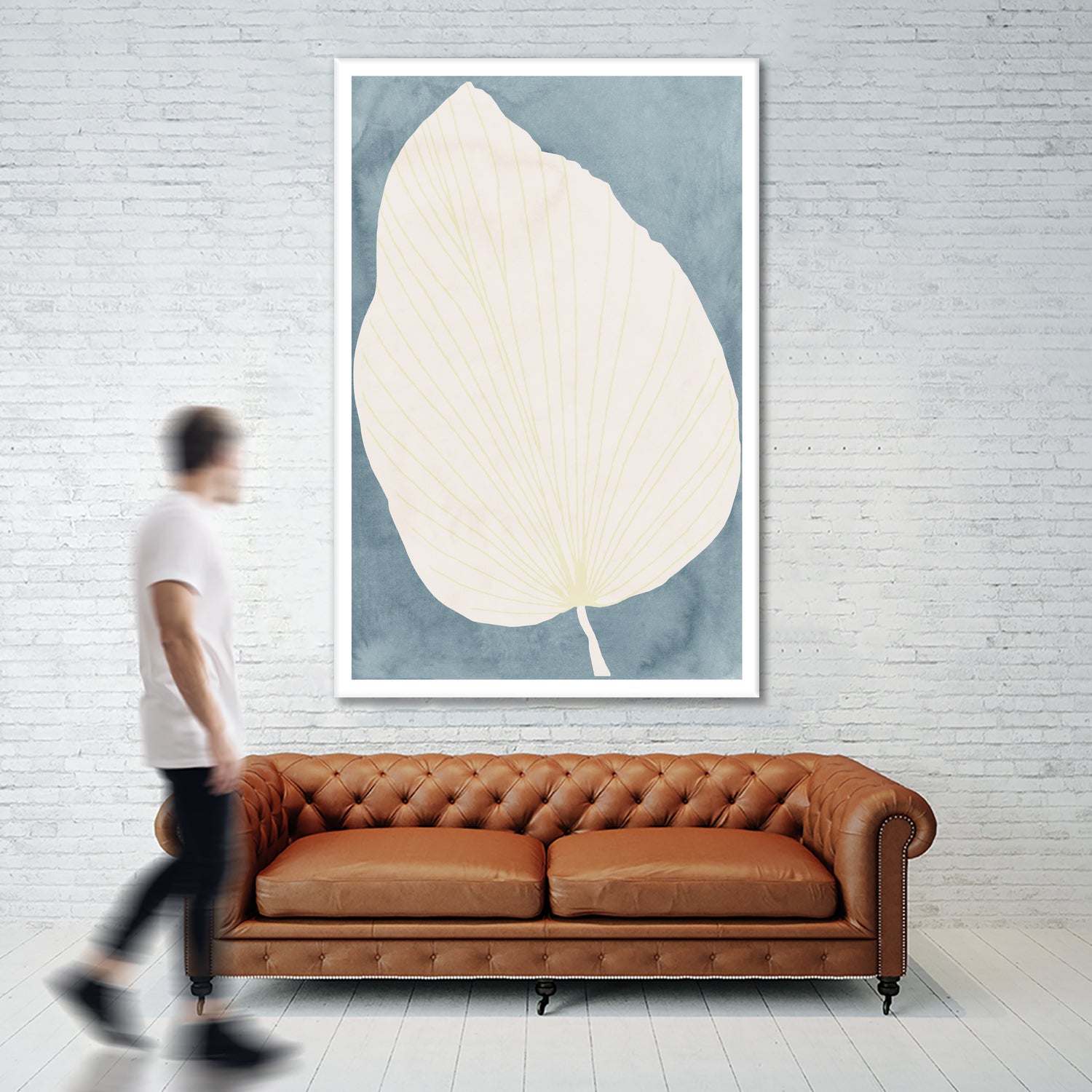 Illustration Of A Large Leaf by Casa cartissi on GIANT ART - illustration minimalist art