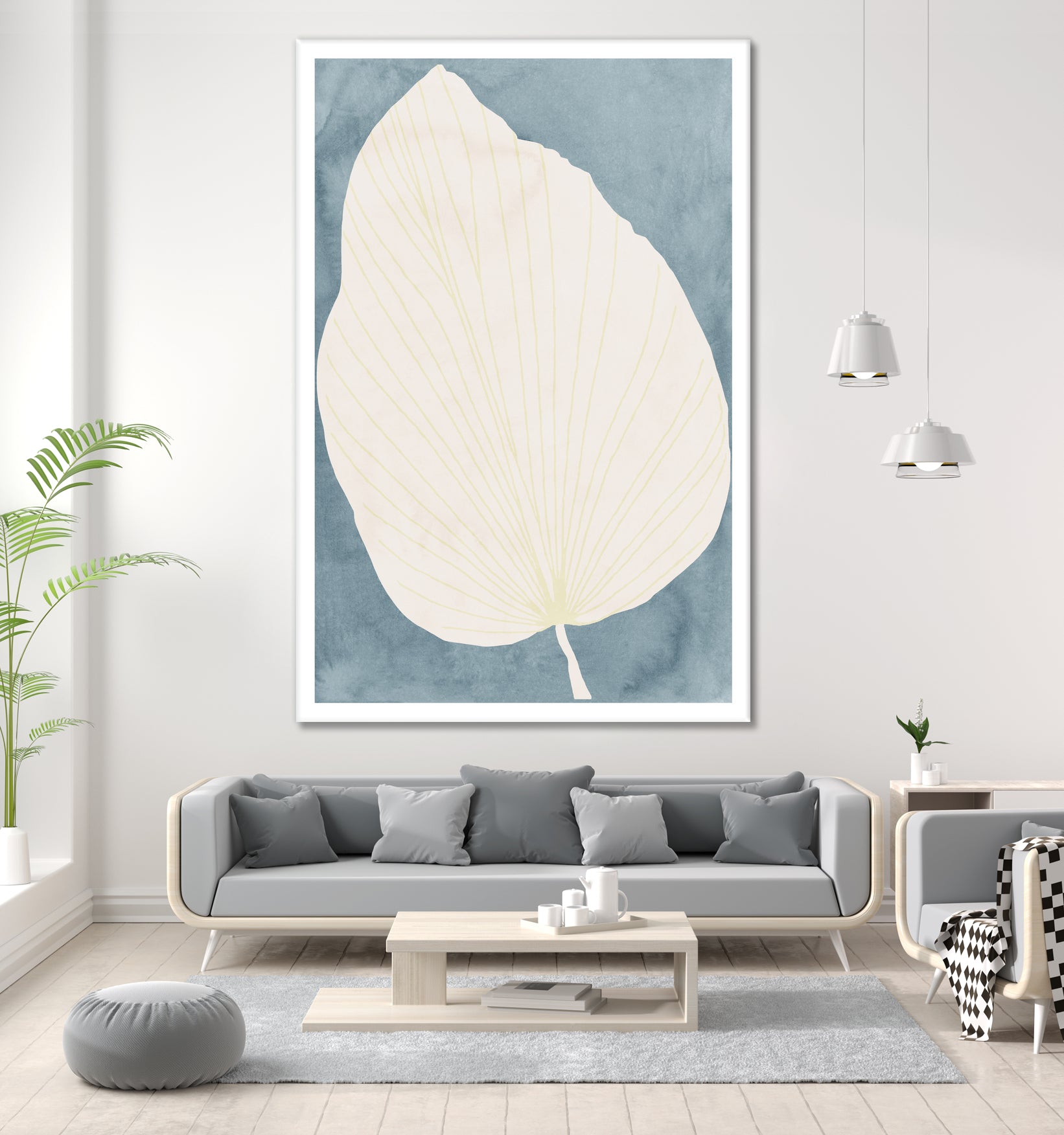 Illustration Of A Large Leaf by Casa cartissi on GIANT ART - illustration minimalist art