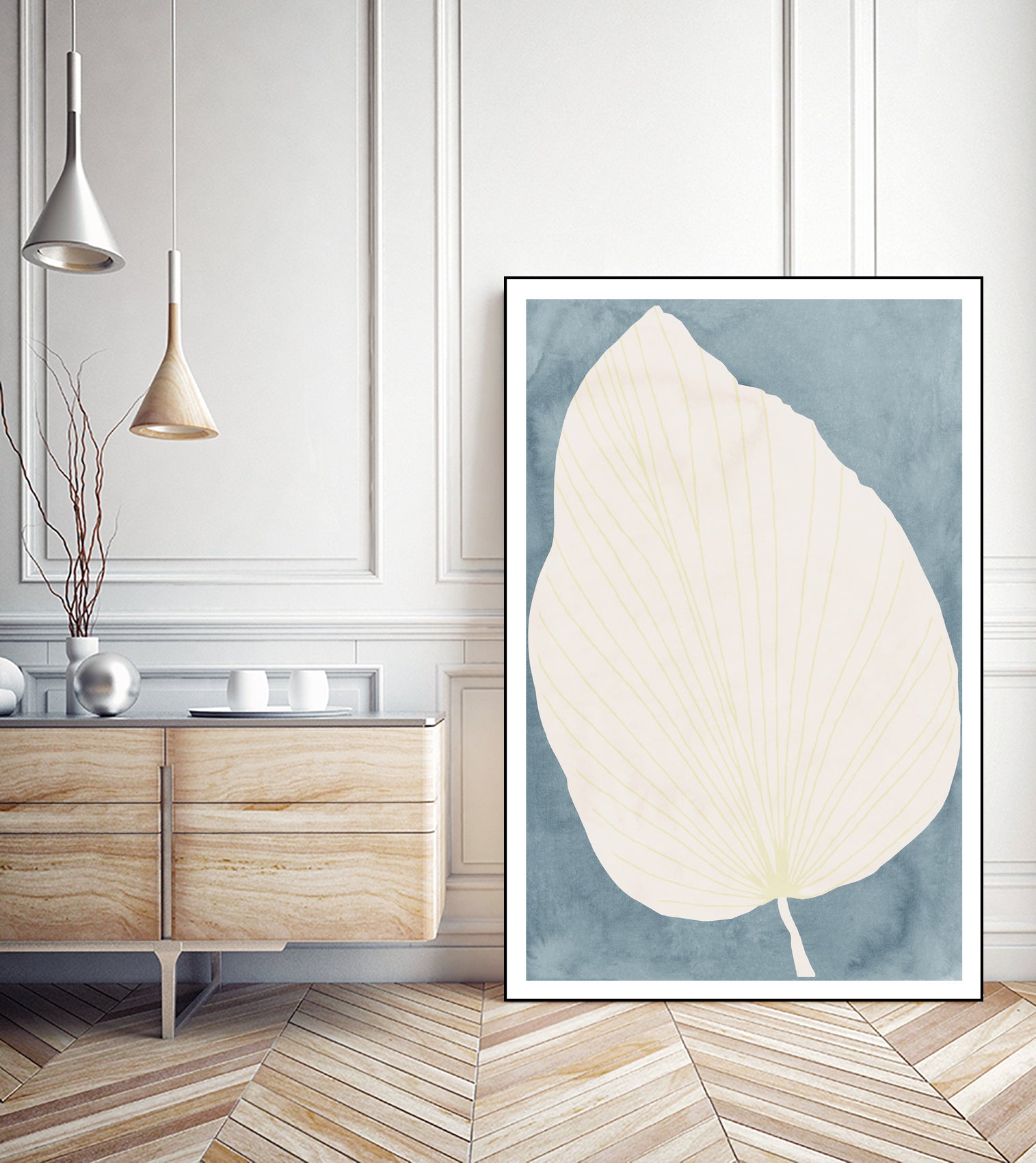 Illustration Of A Large Leaf by Casa cartissi on GIANT ART - illustration minimalist art