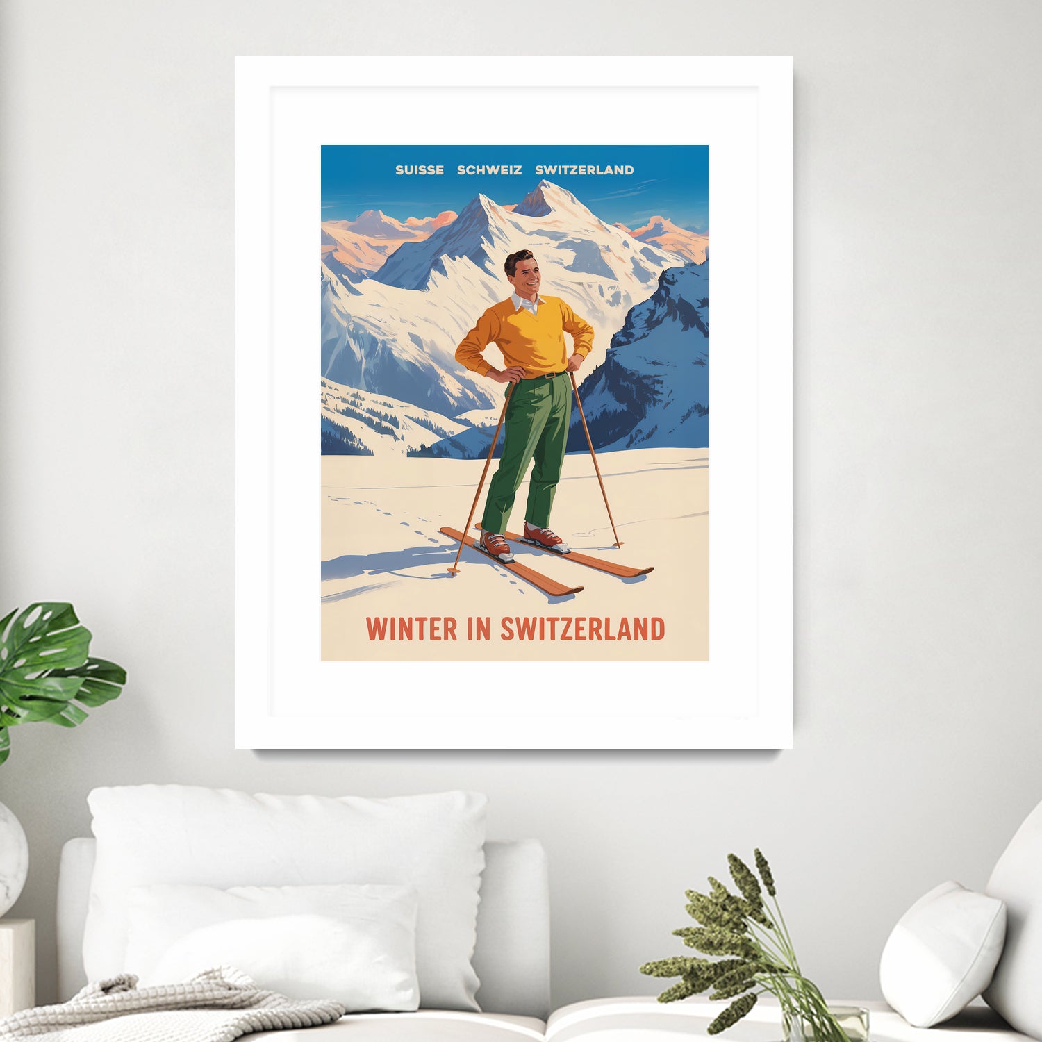 Swiss Alpine Bliss by Andreas Magnusson on GIANT ART - places vintage travel poster