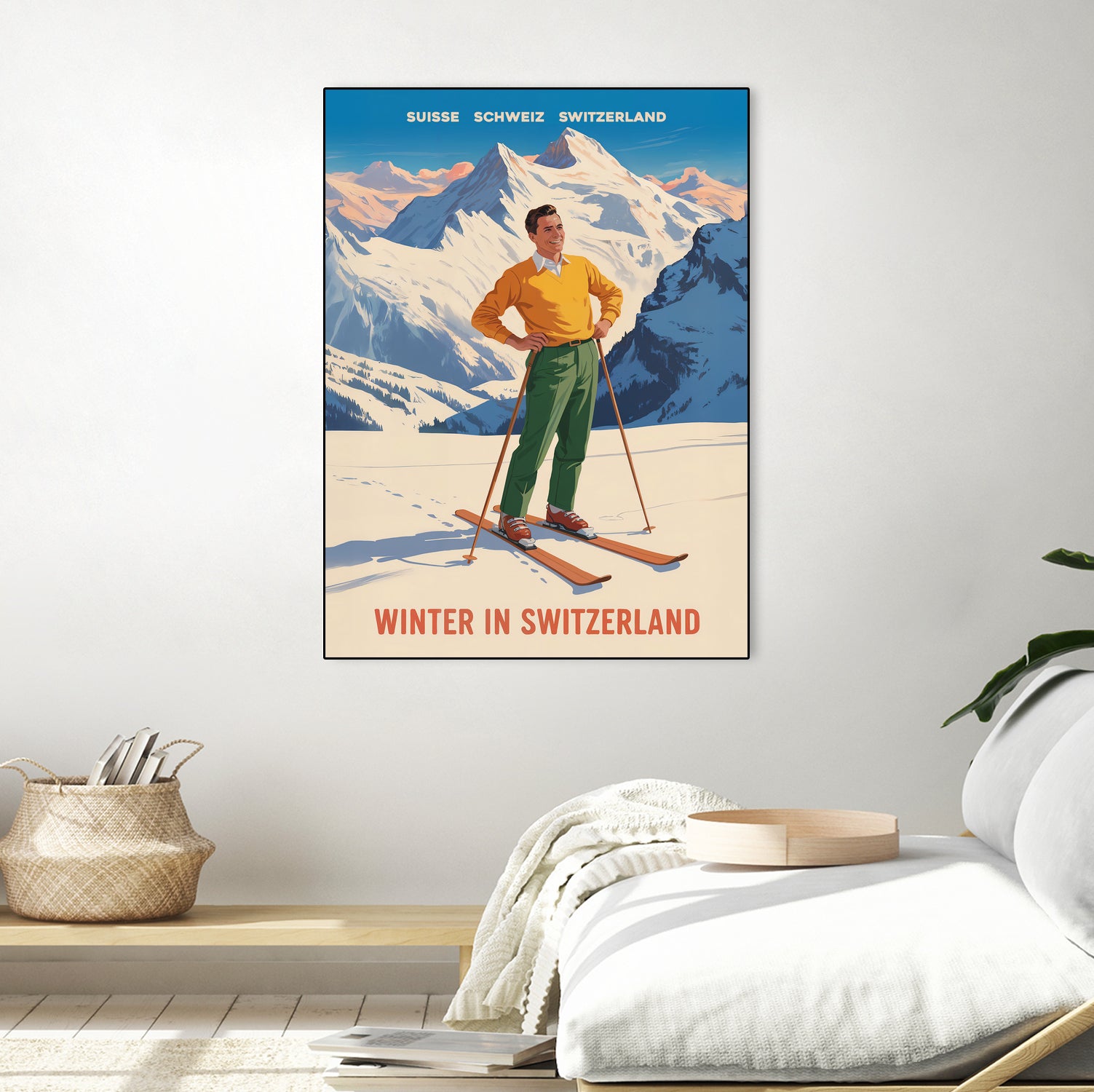 Swiss Alpine Bliss by Andreas Magnusson on GIANT ART - places vintage travel poster