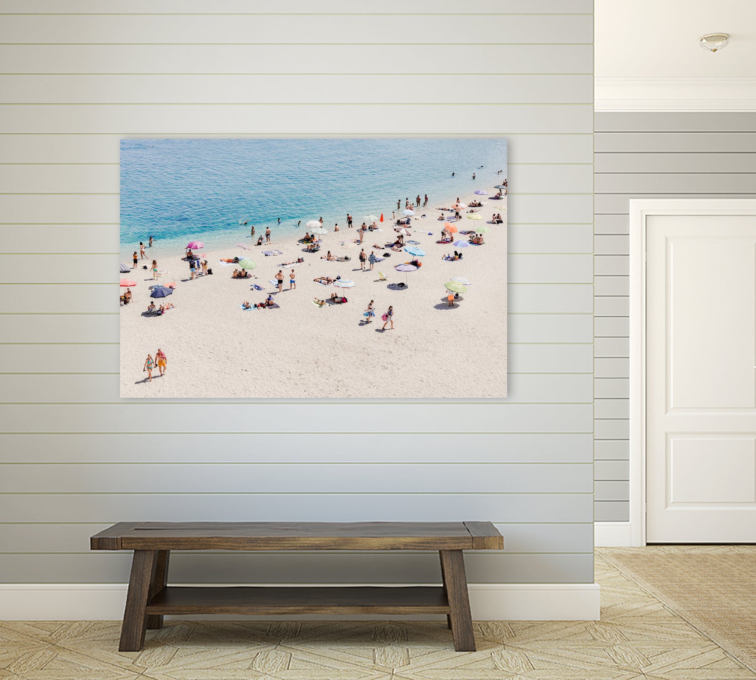 Tropea beach in the Summer by Photolovers on GIANT ART - umbrella photography umbrella