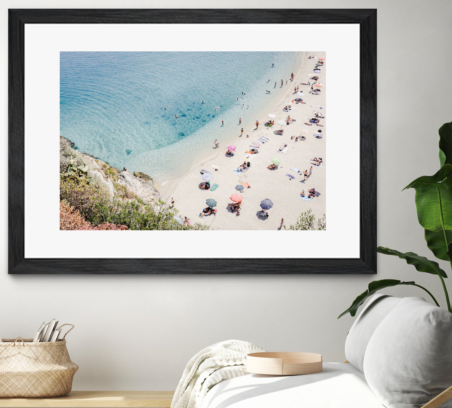 Tropea beach in Italy by Photolovers on GIANT ART - umbrella photography umbrella