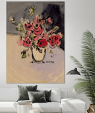 Bouquet With Beige Vase by Janel Bragg on GIANT ART - illustrations botanical illustrations