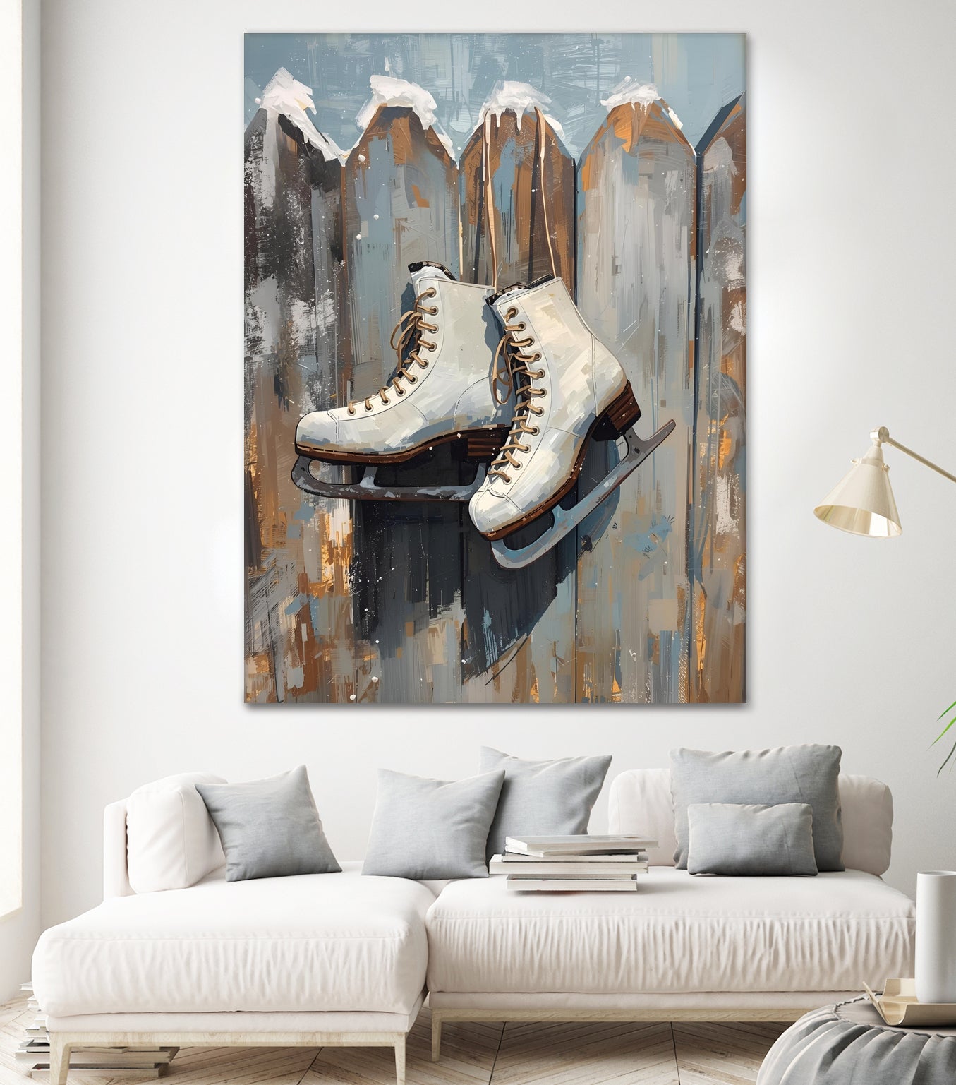 Schlittschuhe am Zaun by Ohkimiko on GIANT ART -  schlittschuhe