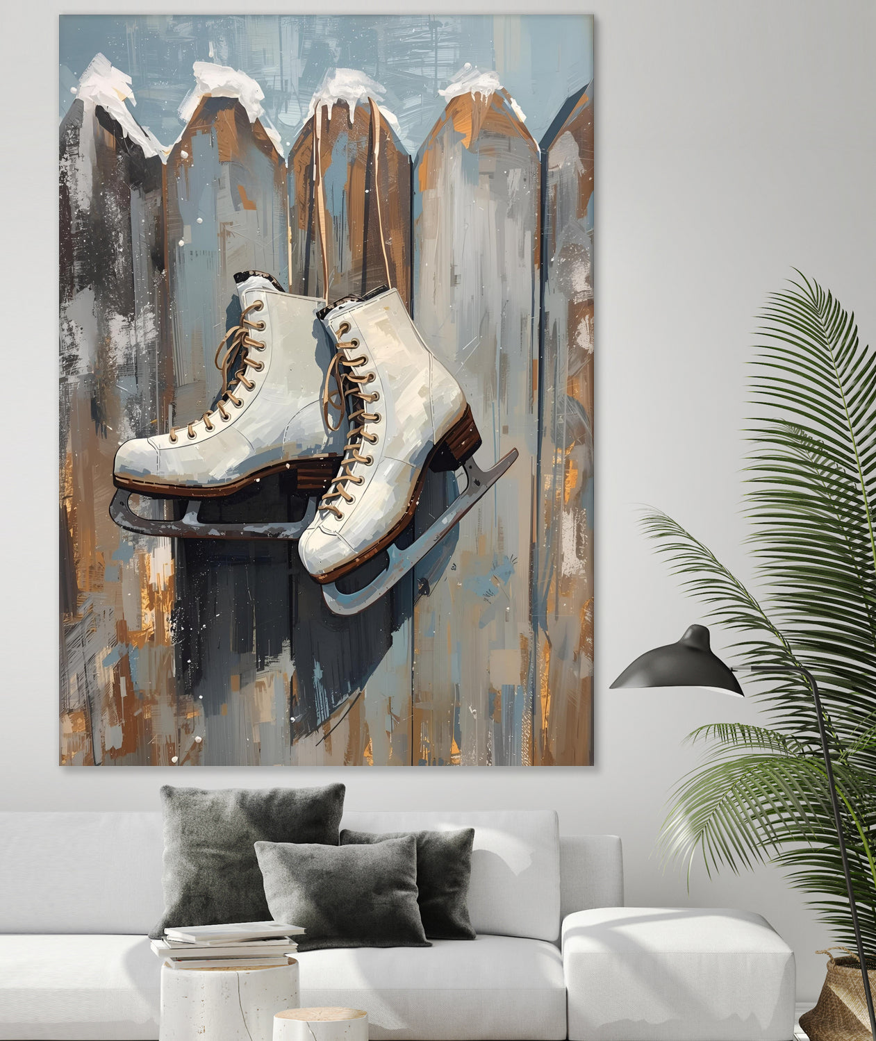 Schlittschuhe am Zaun by Ohkimiko on GIANT ART -  schlittschuhe