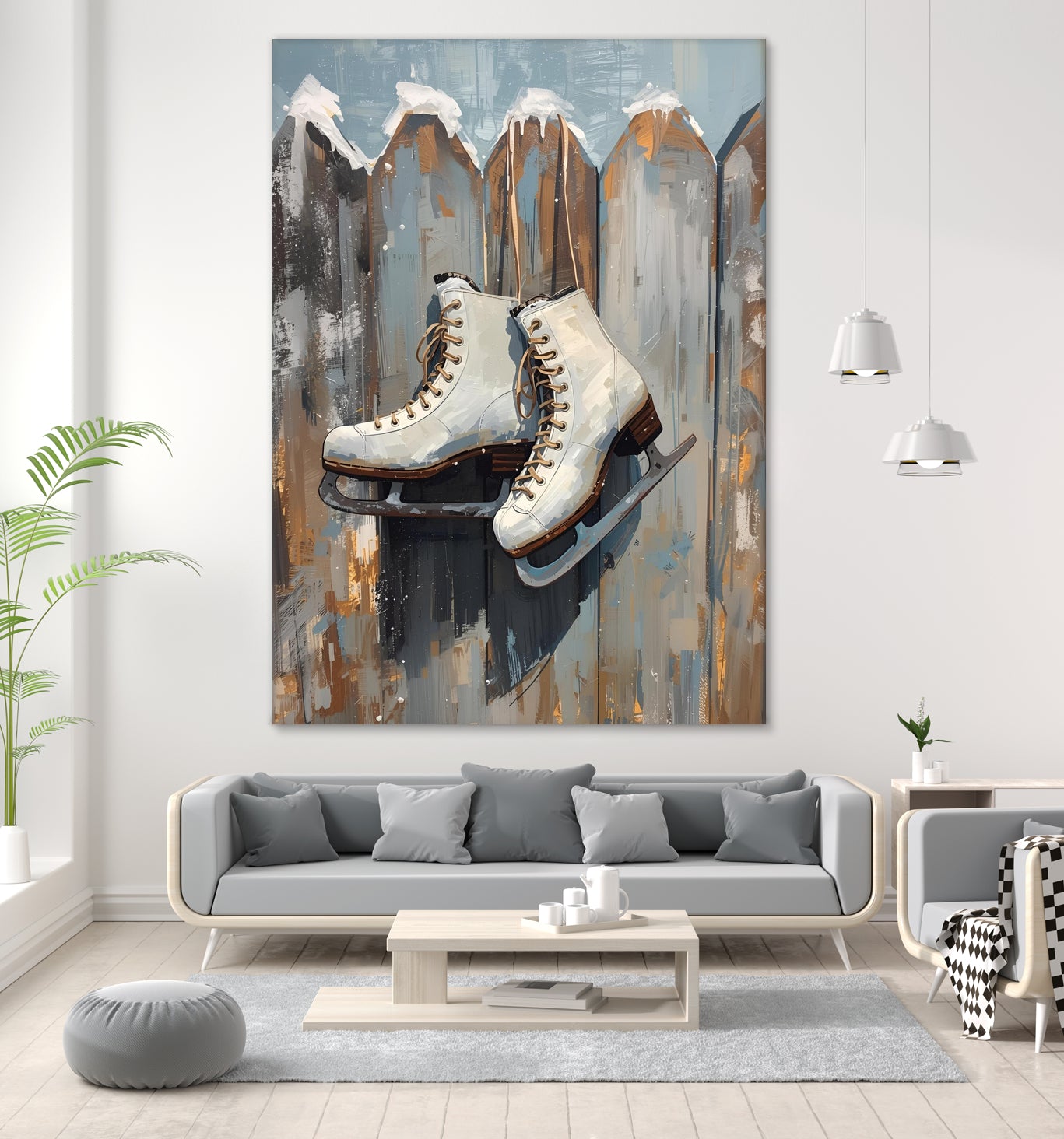 Schlittschuhe am Zaun by Ohkimiko on GIANT ART -  schlittschuhe