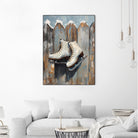 Schlittschuhe am Zaun by Ohkimiko on GIANT ART -  schlittschuhe