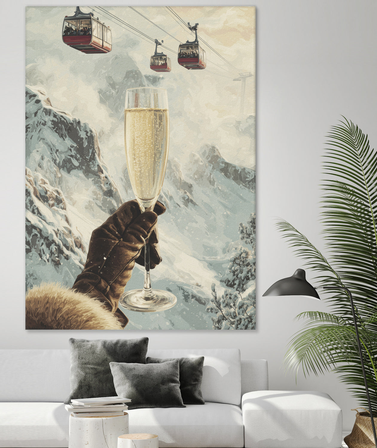 Bubbly Skiing by Andreas Magnusson on GIANT ART - figurative champagne