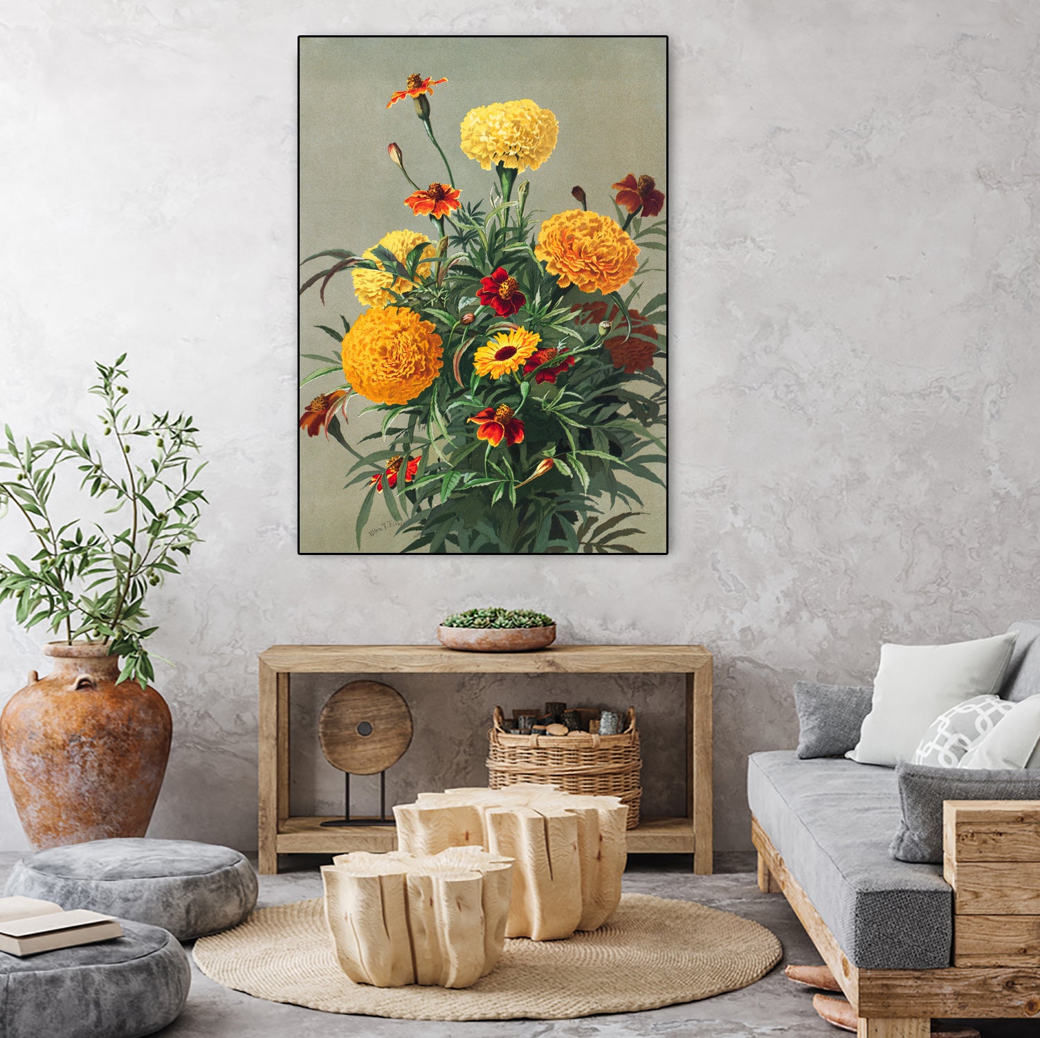Marigolds by Ellen Thayer Fisher on GIANT ART - illustration ellen thayer fisher