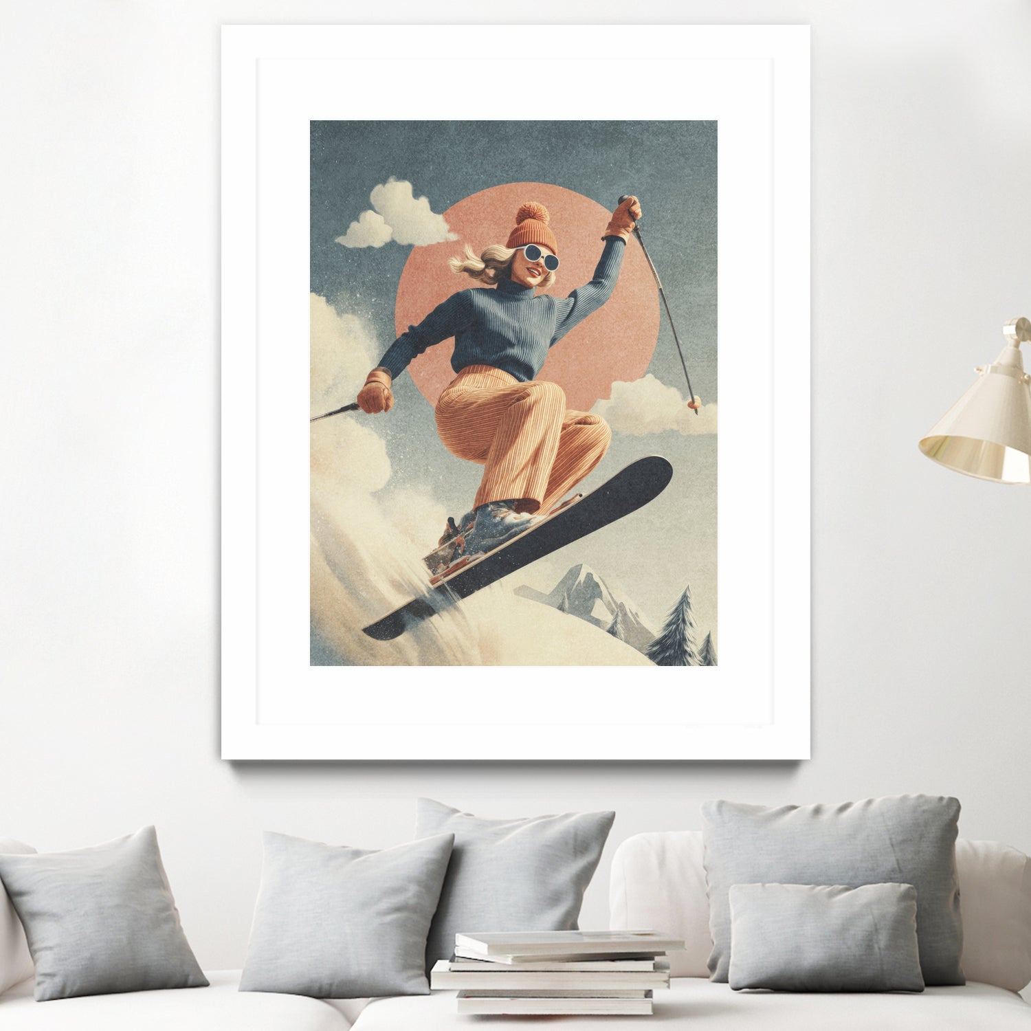 Skiing Adventure by Emel Tunaboylu on GIANT ART -  skiing25