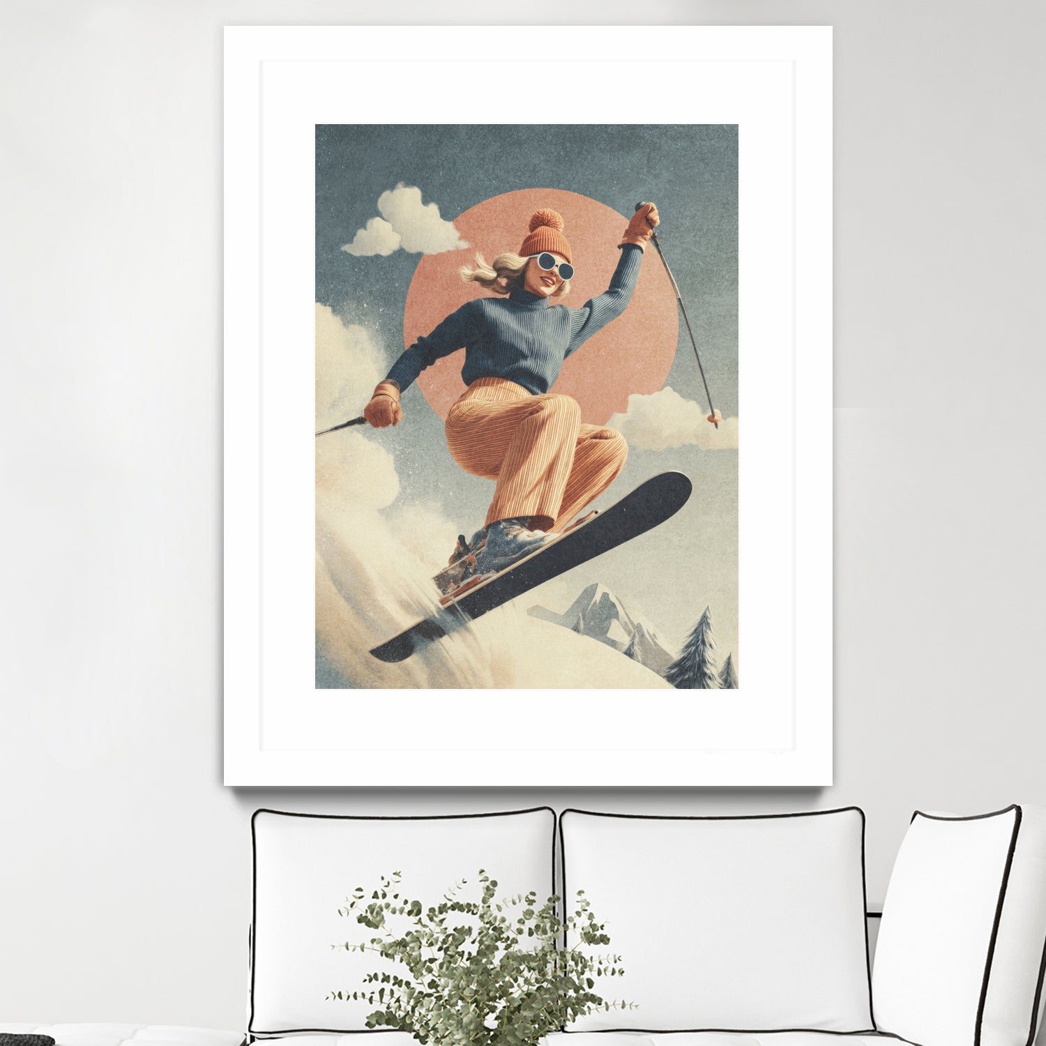 Skiing Adventure by Emel Tunaboylu on GIANT ART -  skiing25