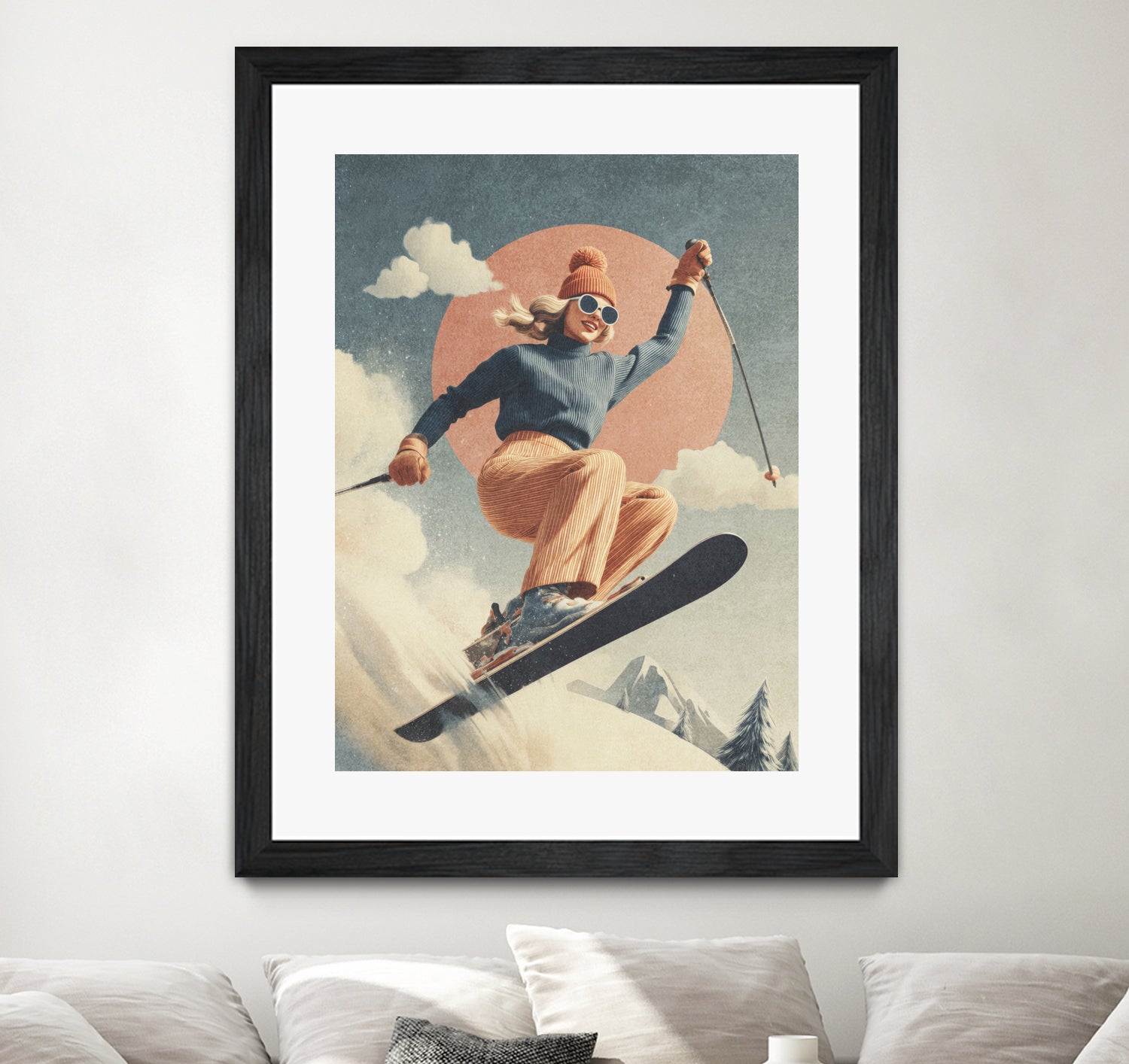 Skiing Adventure by Emel Tunaboylu on GIANT ART -  skiing25