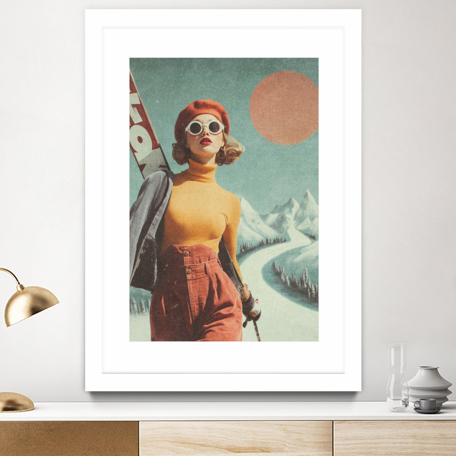 Skiing Adventure by Emel Tunaboylu on GIANT ART -  skiing25
