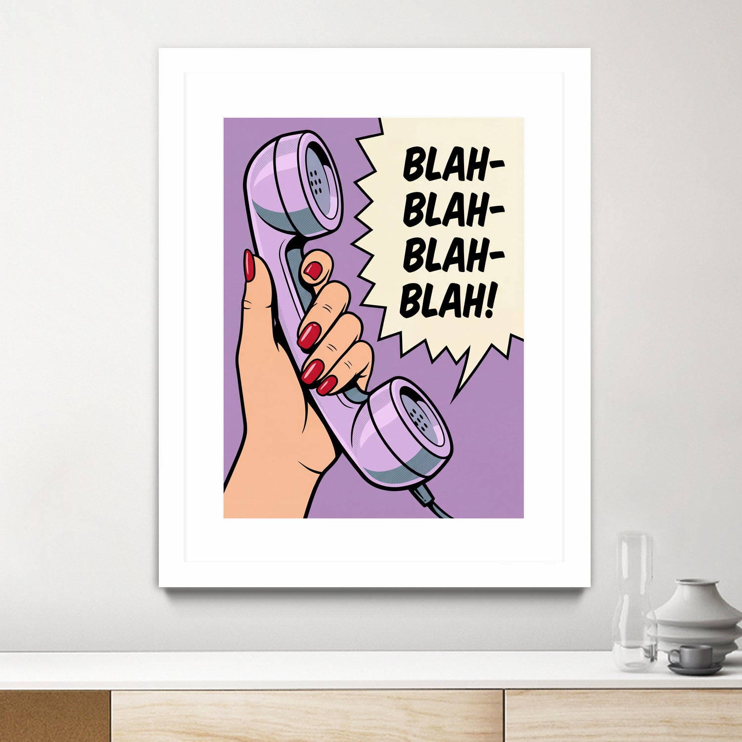 Blah Blah Blah by Andreas Magnusson on GIANT ART - illustration telephone