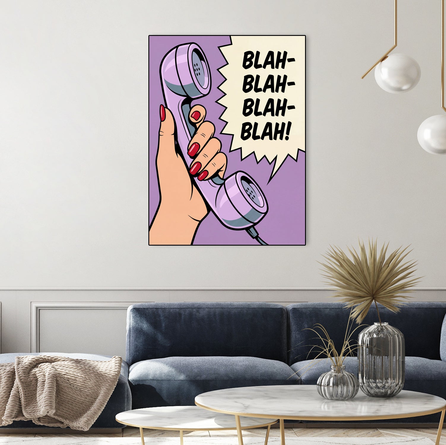 Blah Blah Blah by Andreas Magnusson on GIANT ART - illustration telephone