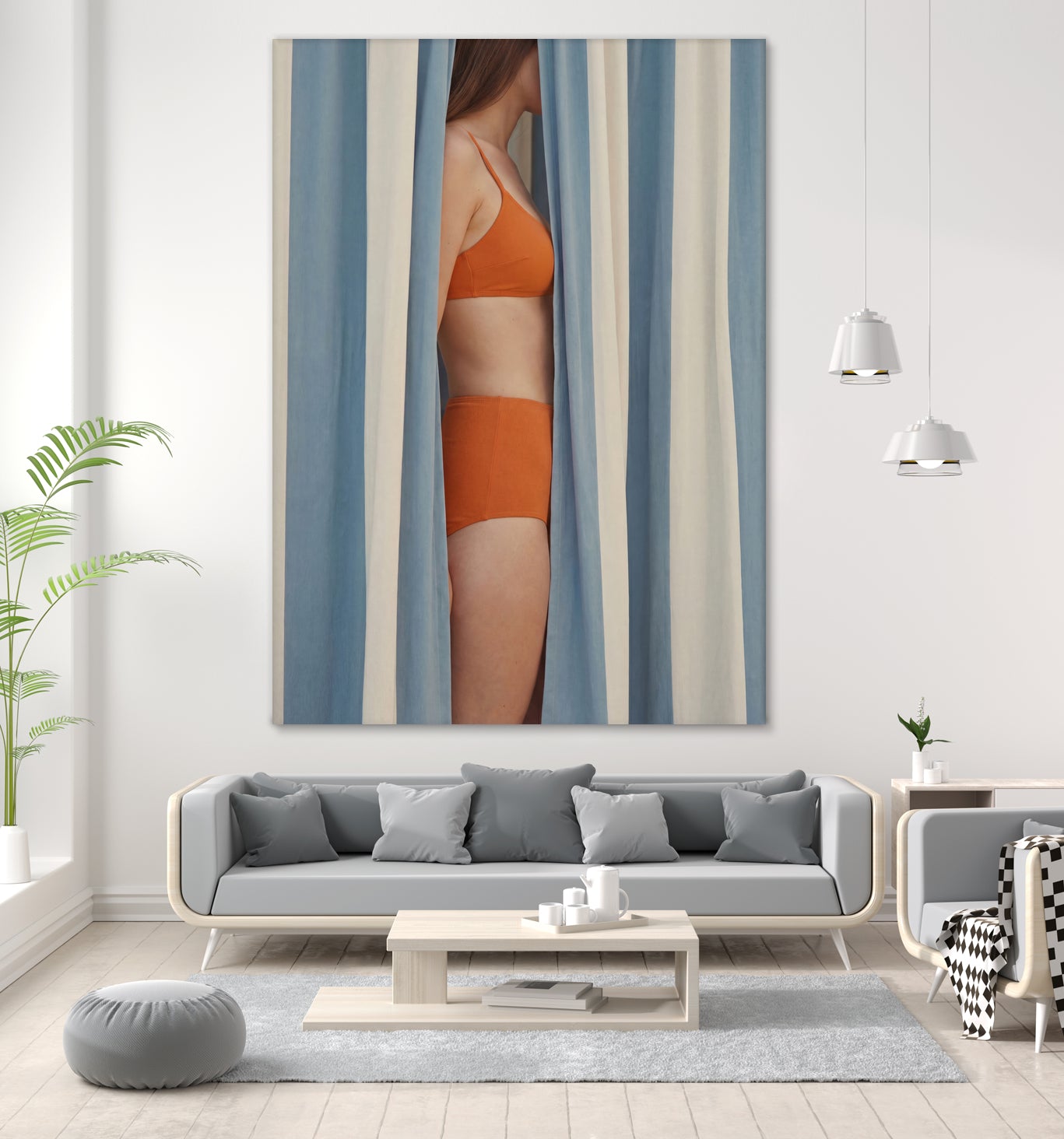 Behind the Curtains by Andreas Magnusson on GIANT ART - illustration woman